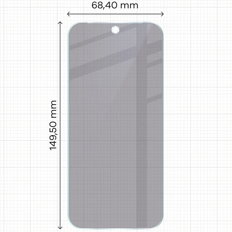 Hybridglas mit Privatschutzfilter für Google Pixel 10 Pro, Bizon Hybrid Shadow, Matt