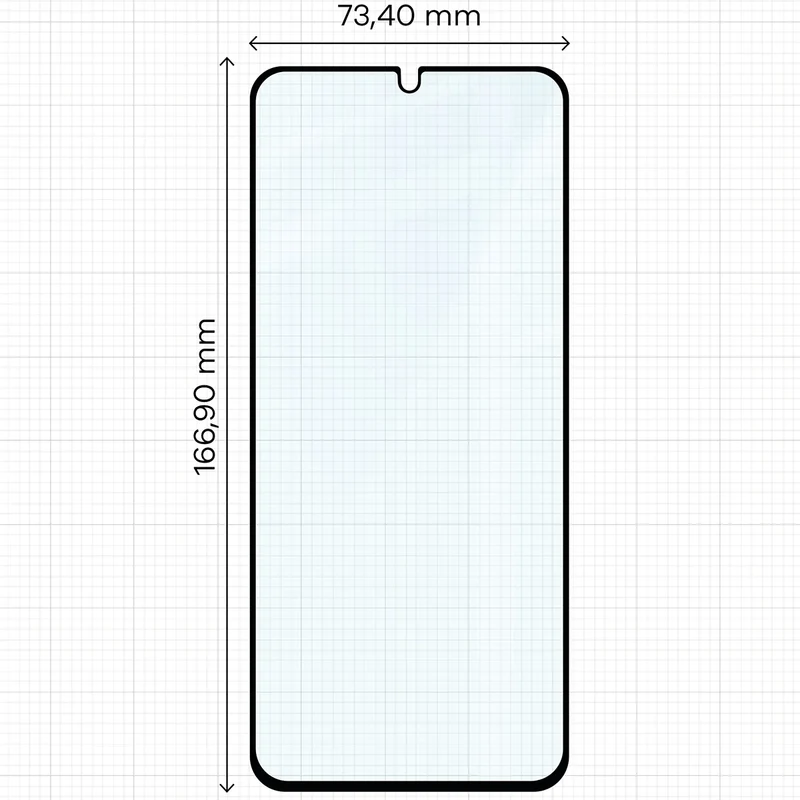 Gehärtetes Glas für Xiaomi Redmi A5 4G / POCO C71 4G, Bizon Glass Edge Duo, Schwarzer Rahmen, 2 Stück