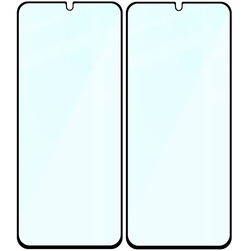 Gehärtetes Glas für Xiaomi Redmi A5 4G / POCO C71 4G, Bizon Glass Edge Duo, Schwarzer Rahmen, 2 Stück