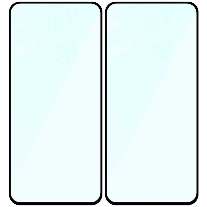 Gehärtetes Glas für Galaxy S23 FE, Bizon Glass Edge Duo, Schwarzer Rahmen, 2 Stück