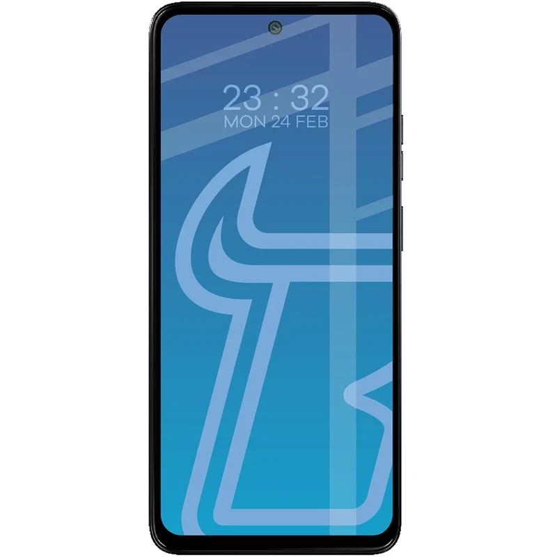 Gehärtetes Glas für Motorola Moto G15 / G15 Power / G05 / E15 / G56 5G, Bizon Glass Edge Duo, Schwarzer Rahmen, 2 Stück
