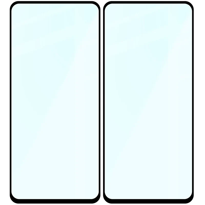 Gehärtetes Glas für Motorola Moto G15 / G15 Power / G05 / E15 / G56 5G, Bizon Glass Edge Duo, Schwarzer Rahmen, 2 Stück