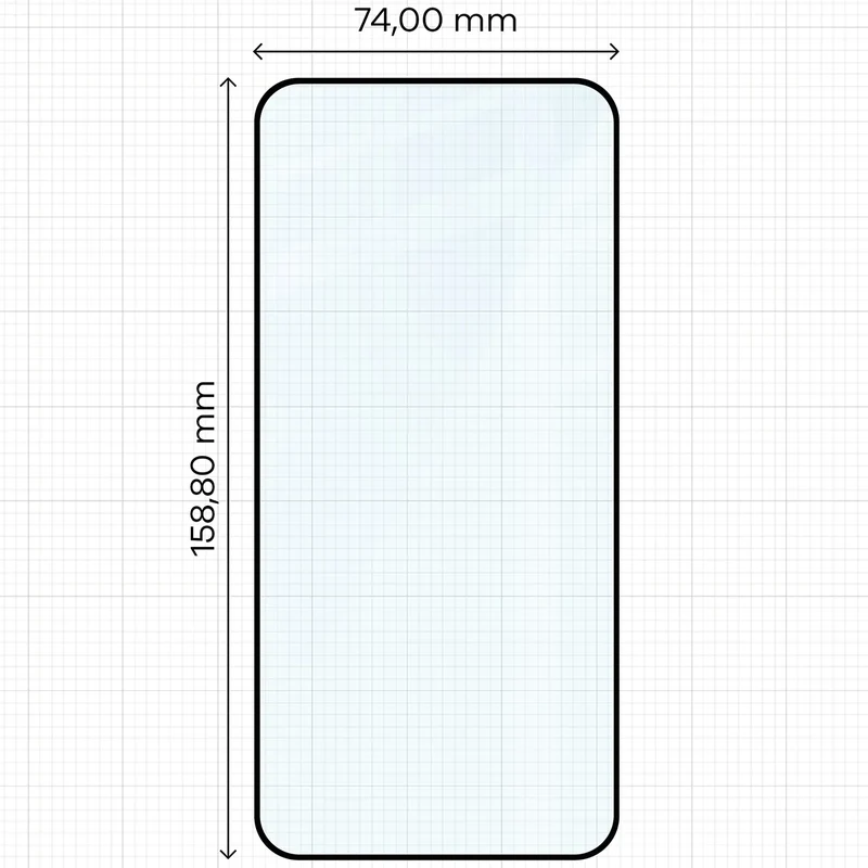 Gehärtetes Glas für Xiaomi Redmi Note 15 Pro 5G, Bizon Glass Edge, Schwarzer Rahmen