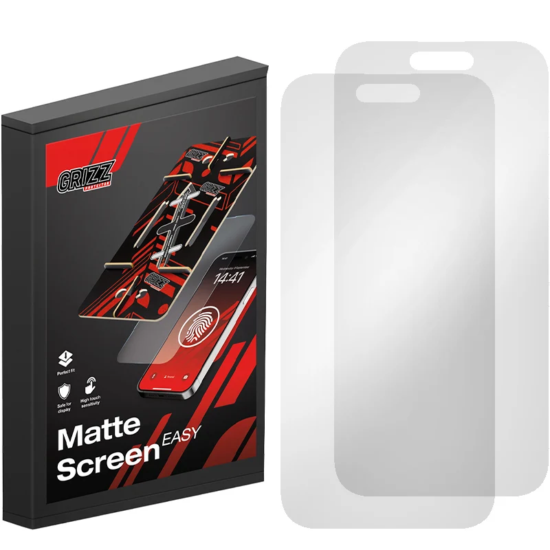 Matte Bildschirmfolie für iPhone 17 Pro, Grizz MatteScreen Easy mit Applikator, 2 Stück