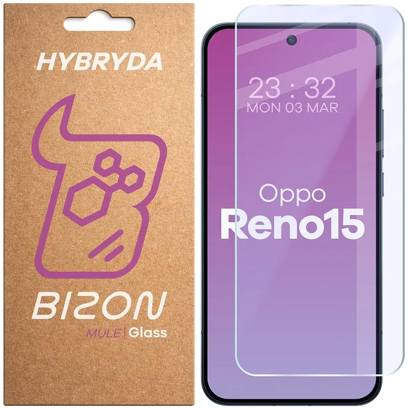 Flexibles Hybridglas für Oppo Reno 15, Bizon Hybrid Mule