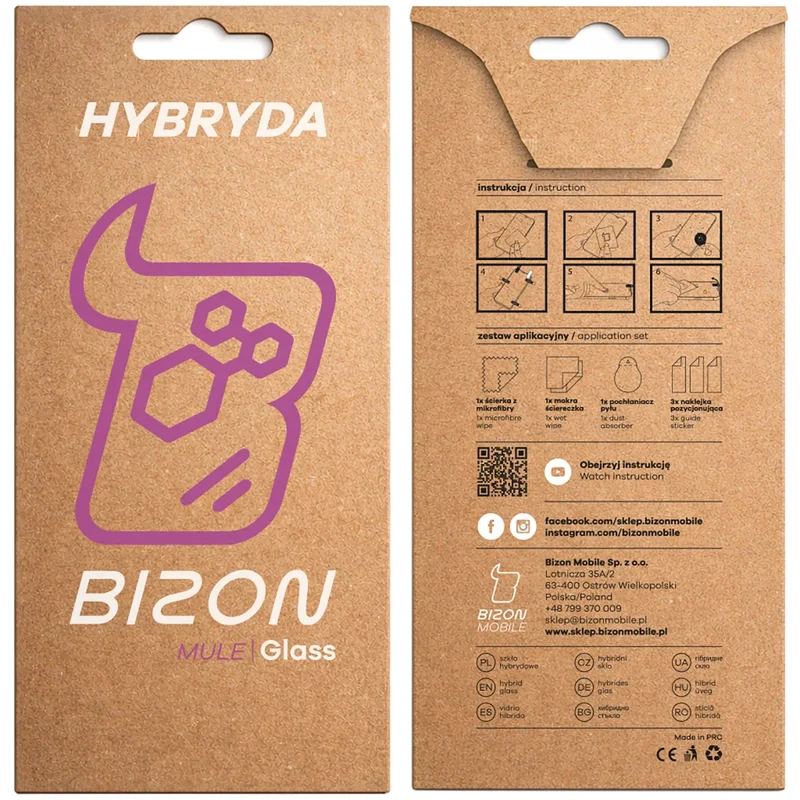 Flexibles Hybridglas für Oppo Reno 15, Bizon Hybrid Mule