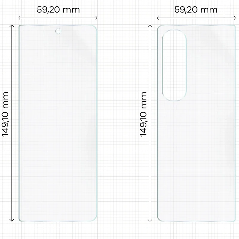Hydrogel Folie für Display und Rückseite Bizon Film Hydrogel Pack für Galaxy Z Fold4, 2 Stück
