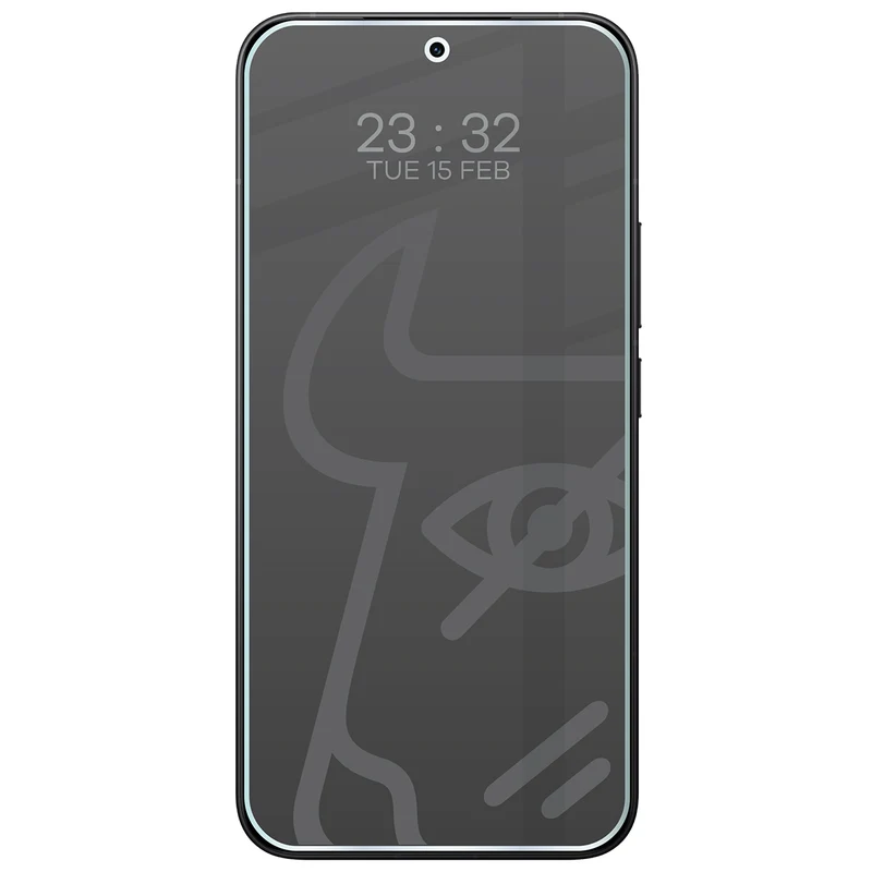 Hybridglas mit Privatschutzfilter für Xiaomi 15T Pro, Bizon Hybrid Shadow, Matt