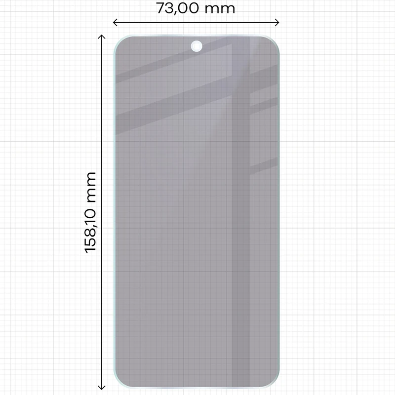 Hybridglas mit Privatschutzfilter für Xiaomi 15T, Bizon Hybrid Shadow, Matt