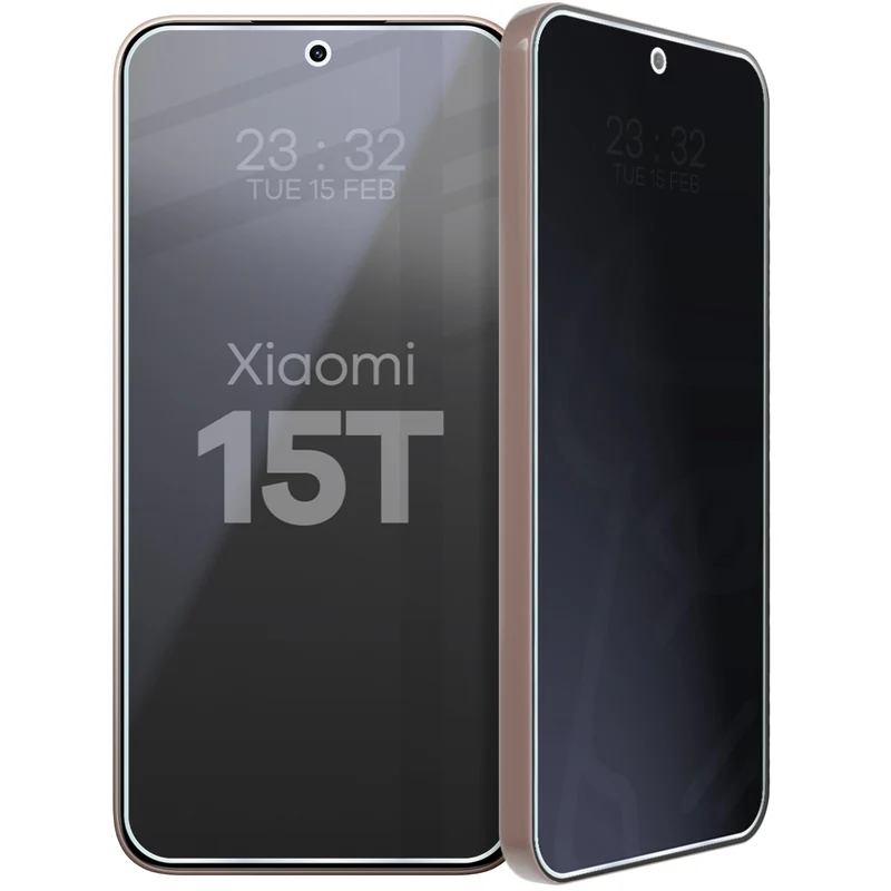 Hybridglas mit Privatschutzfilter für Xiaomi 15T, Bizon Hybrid Shadow, Matt