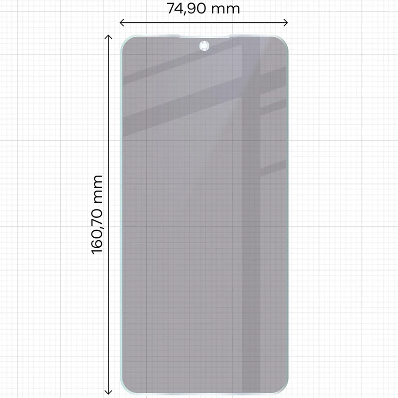 Hybridglas mit Privatschutzfilter für Nothing Phone (3a) Lite, Bizon Hybrid Shadow, Matt