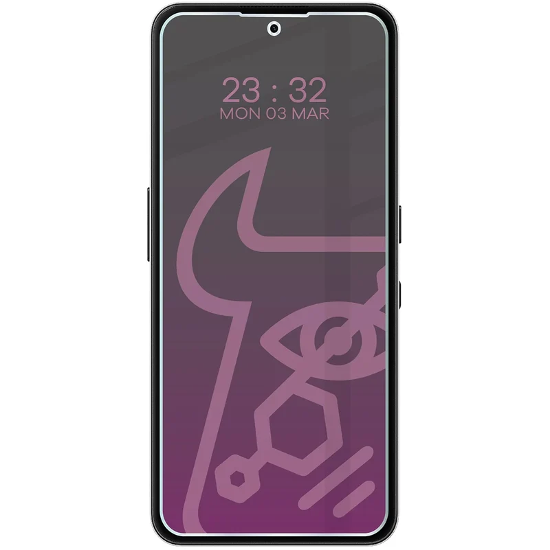 Hybridglas mit Privatschutzfilter für Nothing Phone (3a) Lite, Bizon Hybrid Shadow, Matt