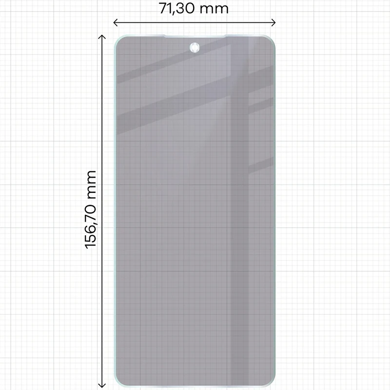 Hybridglas mit Privatschutzfilter für Motorola Edge 70, Bizon Hybrid Shadow, Matt