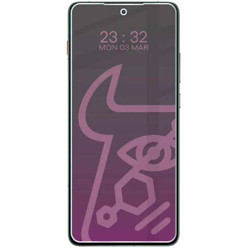 Hybridglas mit Privatschutzfilter für Motorola Edge 70, Bizon Hybrid Shadow, Matt
