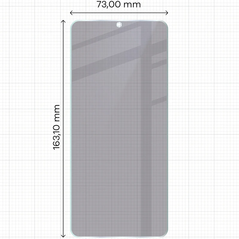 Hybridglas mit Privatschutzfilter für Honor X5c Plus, Bizon Hybrid Shadow, Matt