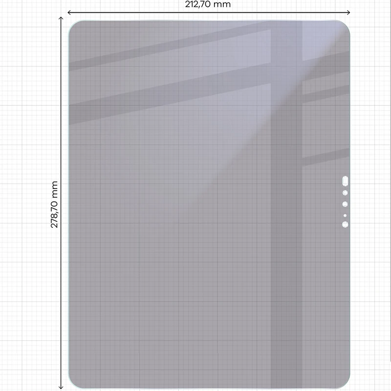Hybridglas mit Privatschutzfilter für iPad Pro 13" M5 2025, Bizon Tab Hybrid Shadow, Matt