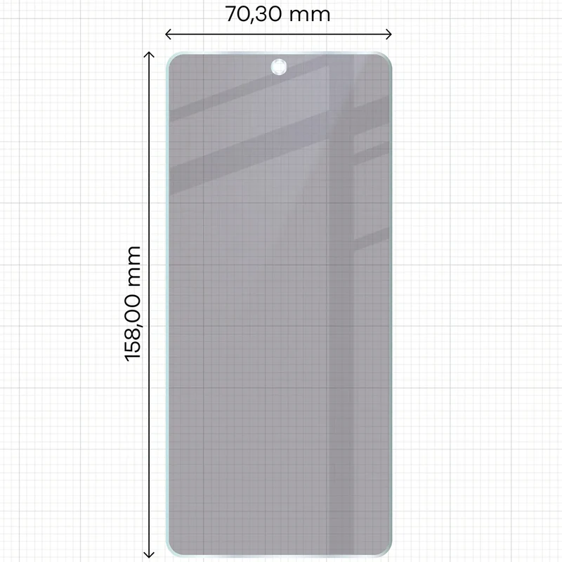 Hybridglas mit Privatschutzfilter für Oppo Find X8 Pro, Bizon Hybrid Shadow, Matt