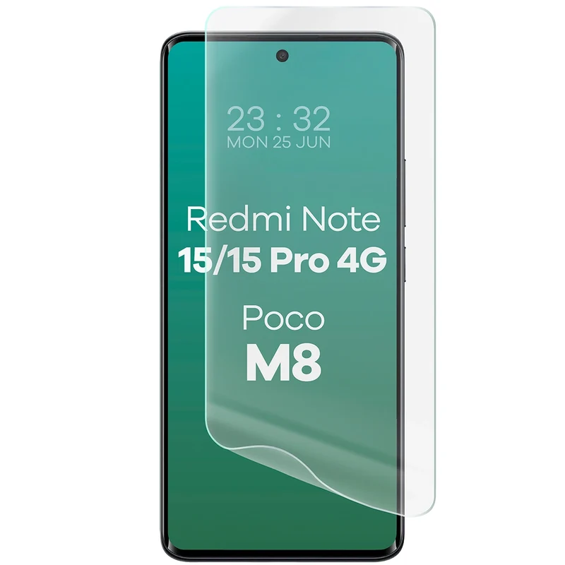 Hydrogel Folie für den Bildschirm für Xiaomi Redmi Note 15 / 15 Pro 4G / Poco M8, Bizon Film Hydrogel Front, 1 Stück