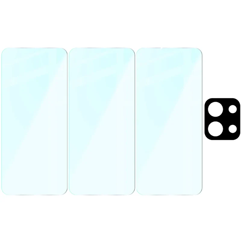 Gehärtetes Glas - 3 Stück + Kameraschutz für Xiaomi Redmi 15C 4G / 5G, Bizon Glass Clear Pack
