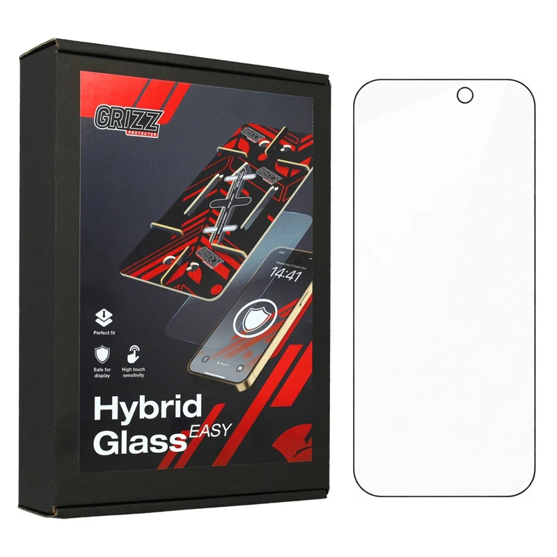 Bildschirmglas für iPhone 17 Pro Max, Grizz HybridGlass Easy mit Applikator, 2 Stück