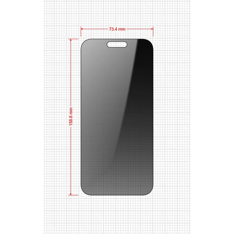 Hybrides Sichtschutzglas für iPhone 17 Pro Max, Grizz SecretGlass Easy mit Applikator, 2 Stück, Matt