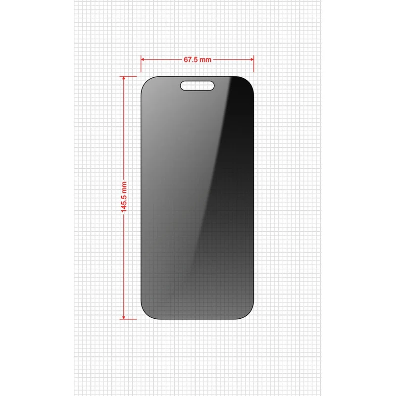Hybrides Sichtschutzglas für iPhone 17 Pro, Grizz SecretGlass Easy mit Applikator, 2 Stück, Matt