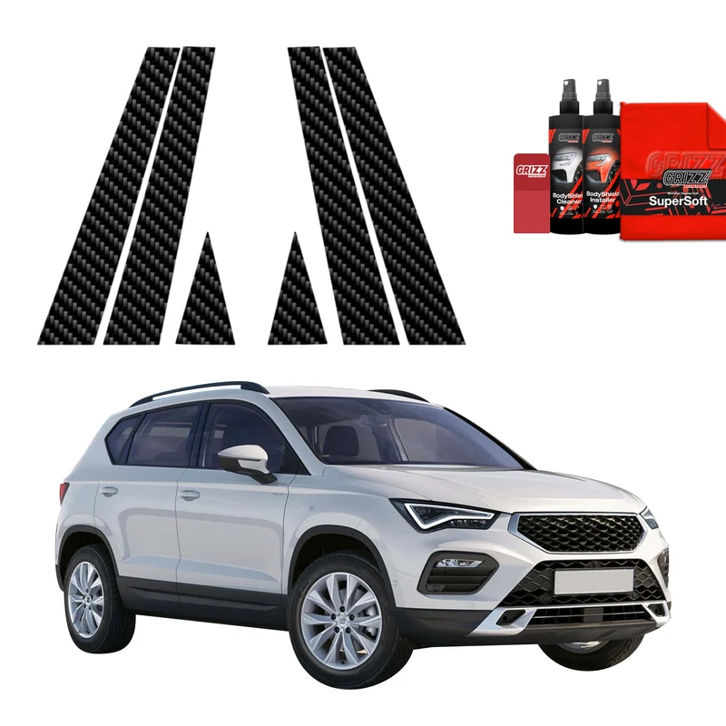 6in1 Kohlenstoff Schutzfolie Grizz Protector für B-C-Säule - Seat Ateca (2020-2026)