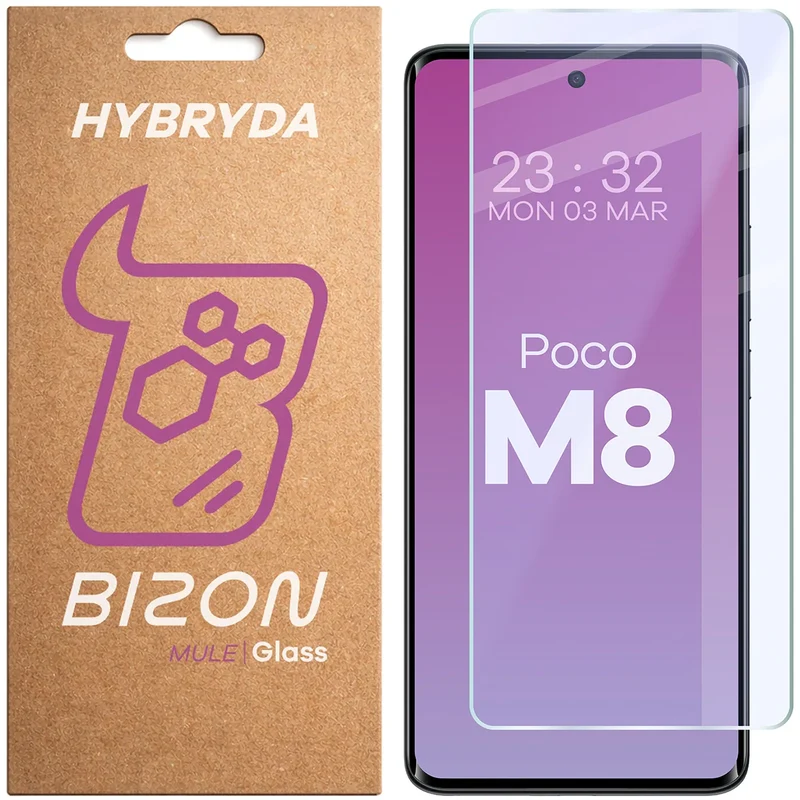 Flexibles Hybridglas für Xiaomi POCO M8 5G, Bizon Hybrid Mule