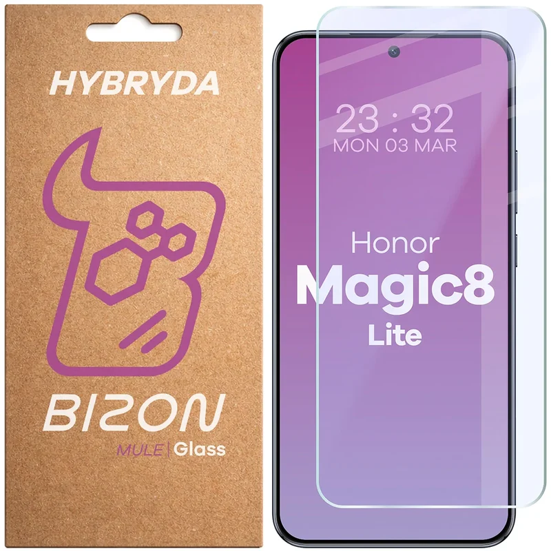 Flexibles Hybridglas für Honor Magic8 Lite, Bizon Hybrid Mule