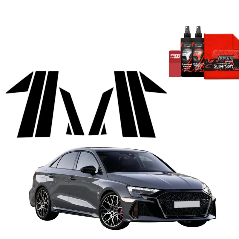 10in1 Schwarze Grizz Protector schutzfolie für B-C-Säule - Audi RS3 (2025-2026)