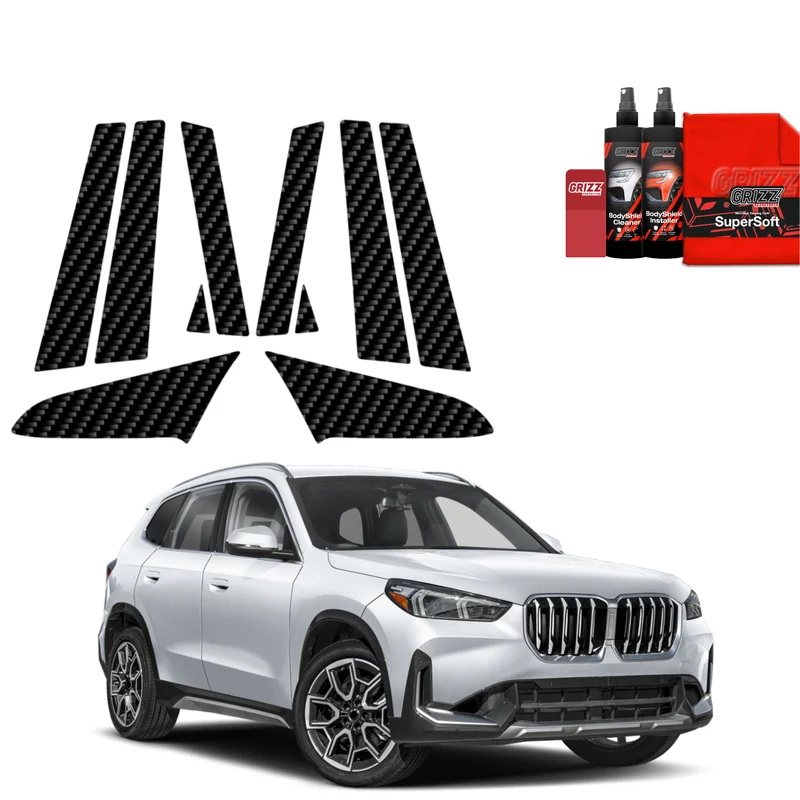 10in1 Kohlenstoff Schutzfolie Grizz Protector für A-B-C-Säule - BMW X1 (2023- 2025)