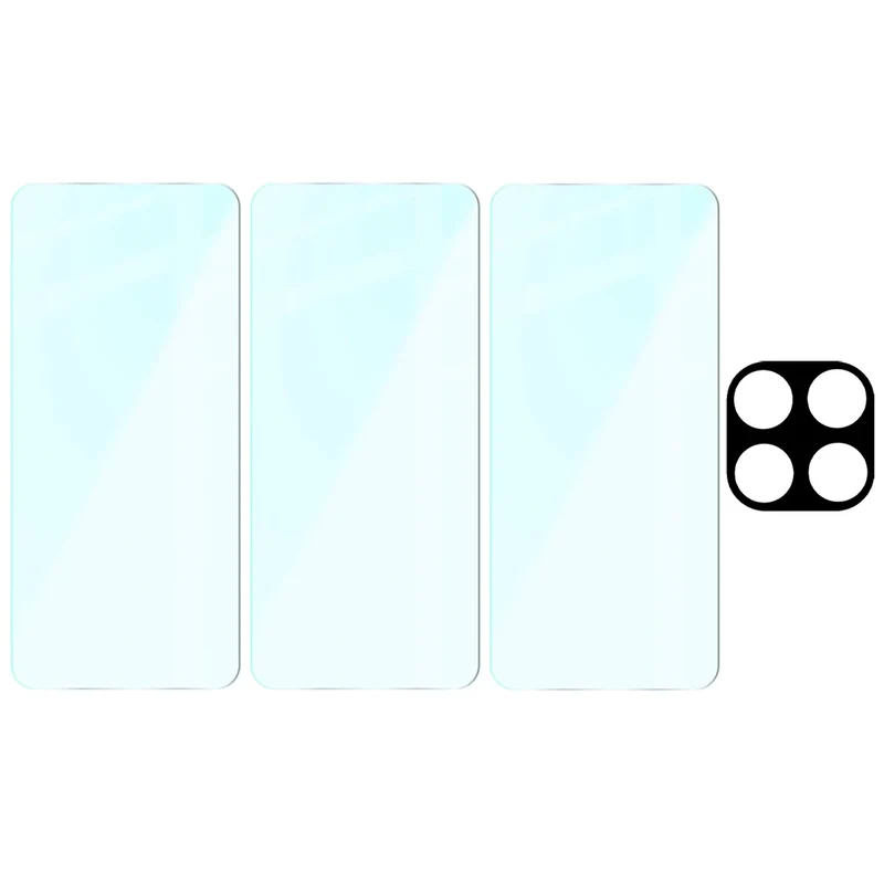 Gehärtetes Glas - 3 Stück + Kameraschutz für Xiaomi 15T, Bizon Glass Clear Pack