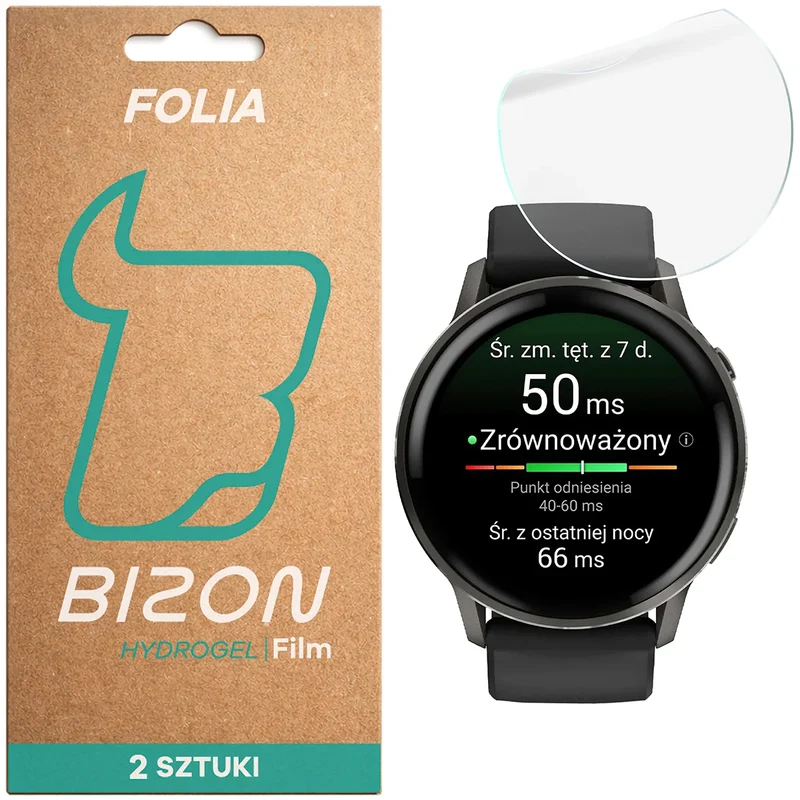 Hydrogel Folie für den Bildschirm für Garmin Venu 4 45 mm, Bizon Watch Film Hydrogel Duo, 2 Stück