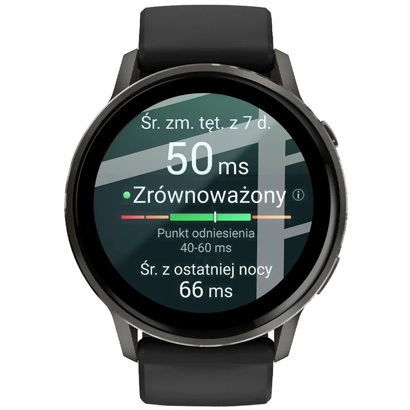 Hybrides Glas für Garmin Venu 4 45 mm, Bizon Glass Watch Edge Hybrid, Schwarz