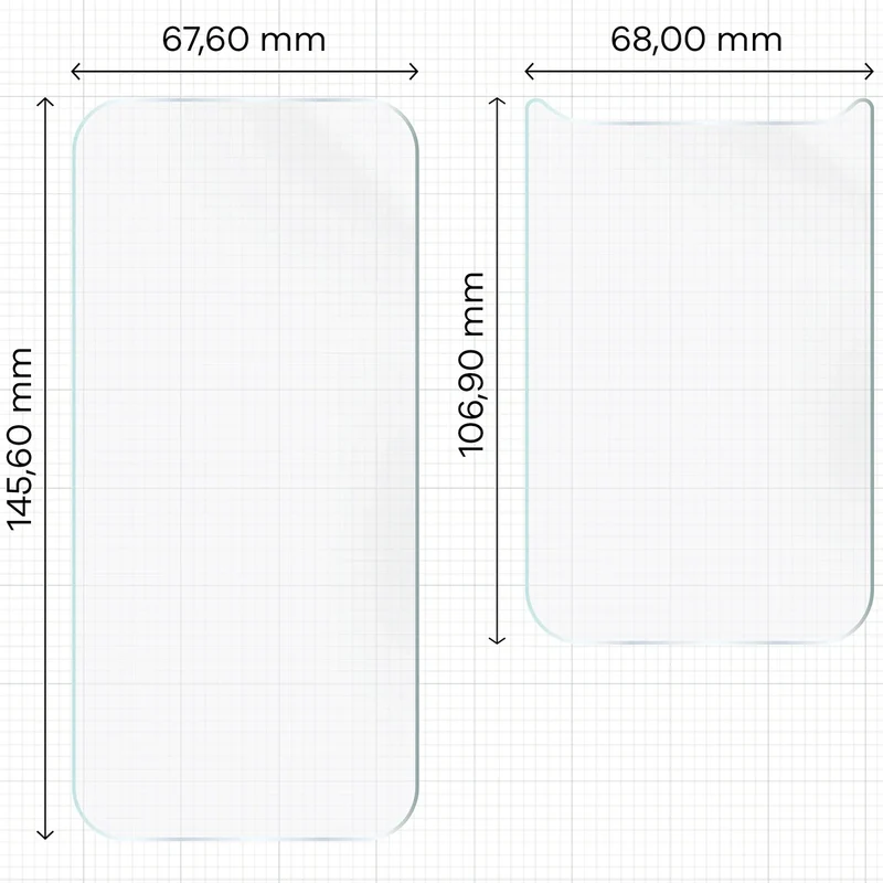 Hydrogel Folie für Display und Rückseite Bizon Film Hydrogel Pack für iPhone 17 Pro, 2 Stück
