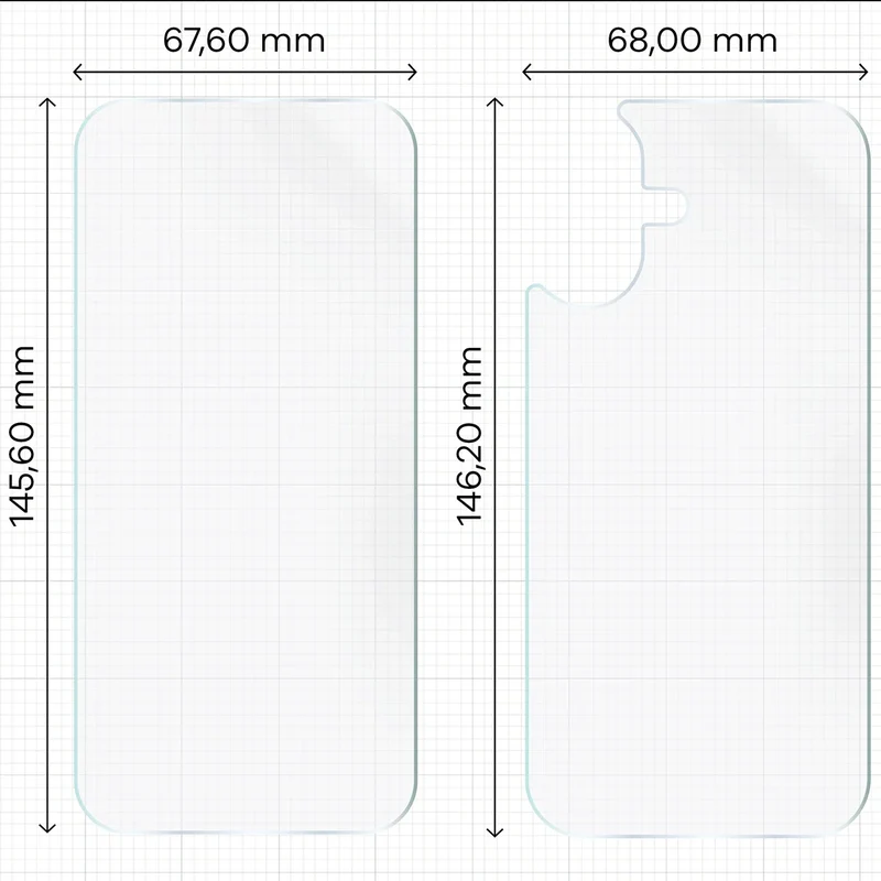 Hydrogel Folie für Display und Rückseite Bizon Film Hydrogel Pack für iPhone 17, 2 Stück