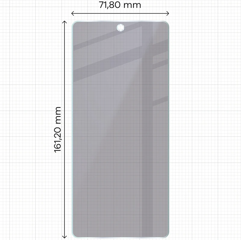 Hybridglas mit Privatschutzfilter für Motorola Moto G75 5G, Bizon Hybrid Shadow, Matt