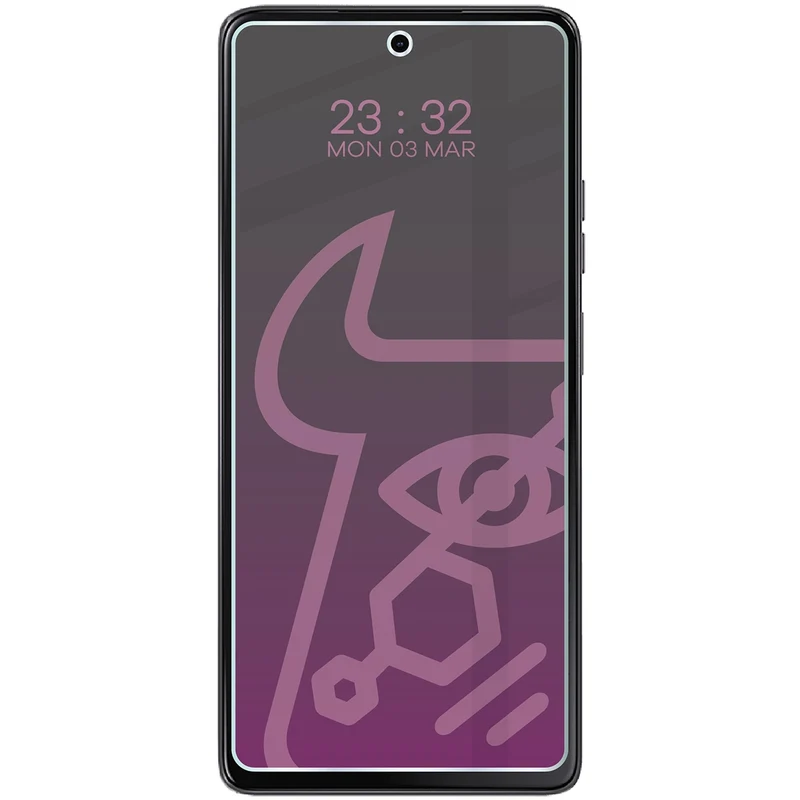 Hybridglas mit Privatschutzfilter für Motorola Moto G75 5G, Bizon Hybrid Shadow, Matt