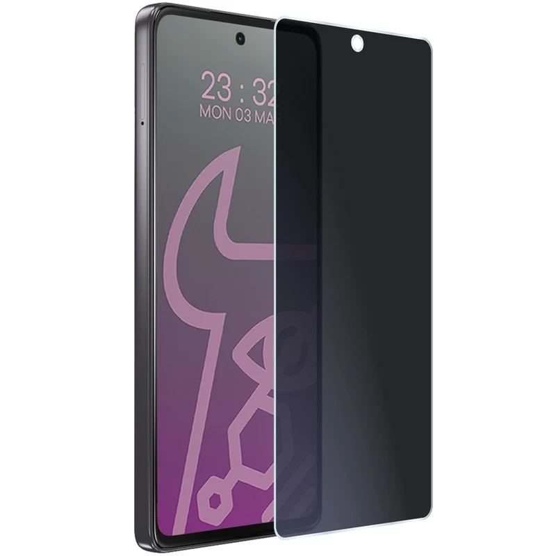 Hybridglas mit Privatschutzfilter für Motorola Moto G75 5G, Bizon Hybrid Shadow, Matt