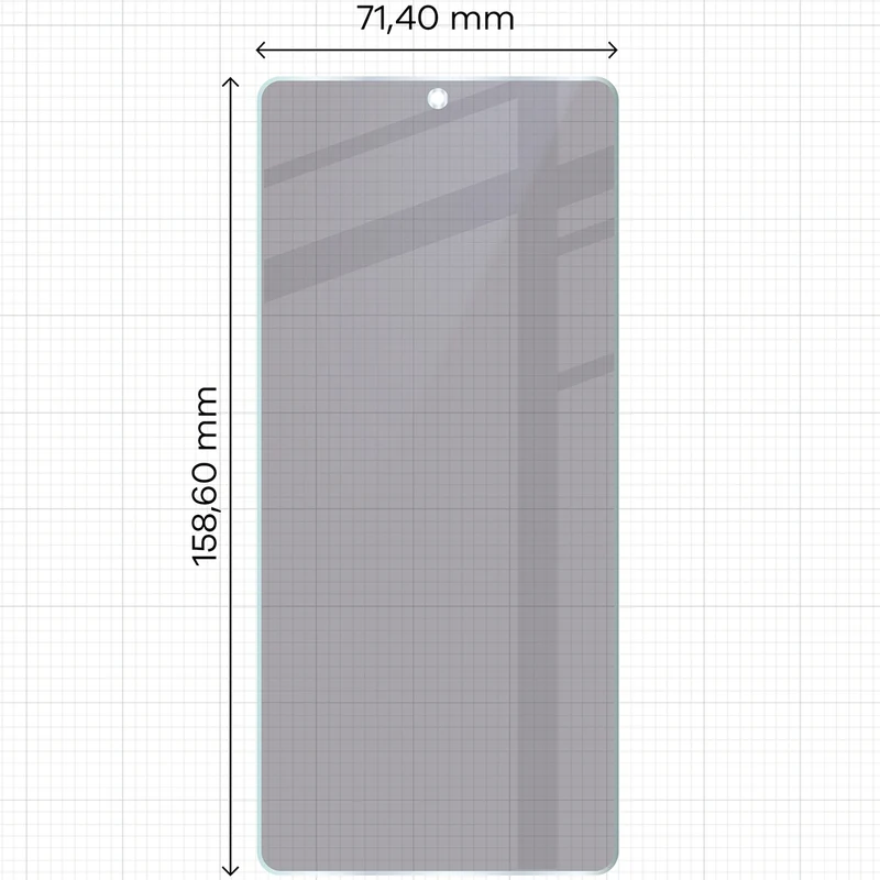 Hybridglas mit Privatschutzfilter für Asus ROG Phone 9, Bizon Hybrid Shadow, Matt