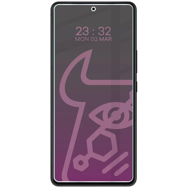 Hybridglas mit Privatschutzfilter für Asus ROG Phone 9, Bizon Hybrid Shadow, Matt