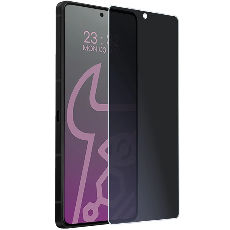 Hybridglas mit Privatschutzfilter für Asus ROG Phone 9, Bizon Hybrid Shadow, Matt