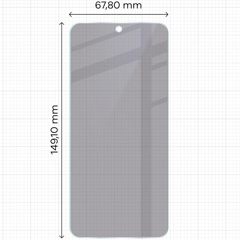 Hybridglas mit Privatschutzfilter für Xiaomi 15, Bizon Hybrid Shadow, Matt