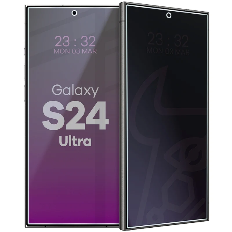 Hybridglas mit Privatschutzfilter für Samsung Galaxy S24 Ultra, Bizon Hybrid Shadow, Matt