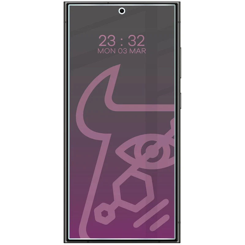Hybridglas mit Privatschutzfilter für Samsung Galaxy S24 Ultra, Bizon Hybrid Shadow, Matt