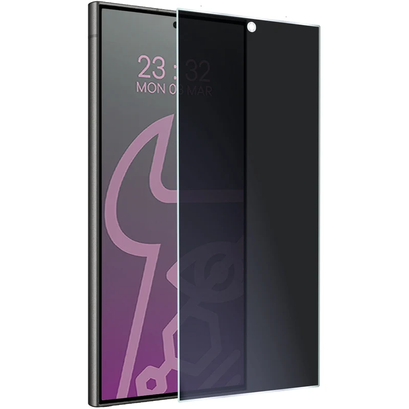 Hybridglas mit Privatschutzfilter für Samsung Galaxy S24 Ultra, Bizon Hybrid Shadow, Matt