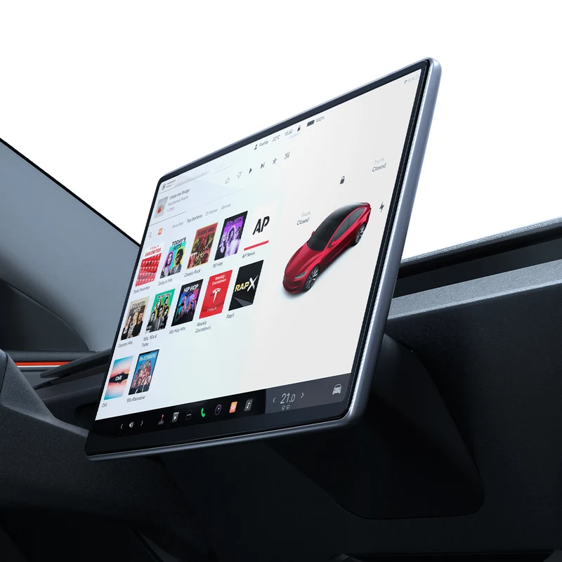 Glas für Tesla Model 3 2024-2026 / Y 2024-26, Spigen Glas.tR EZ Fit FC AC 1-Pack, Schwarzer Rahmen