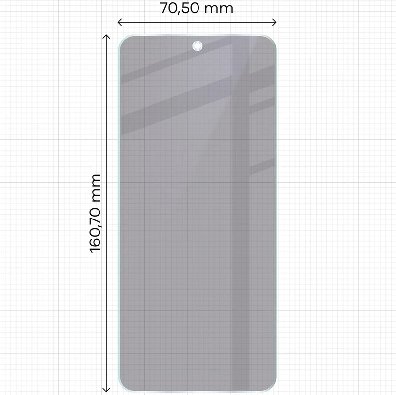 Hybridglas mit Privatschutzfilter für Infinix Hot 50 Pro 4G, Bizon Hybrid Shadow, Matt