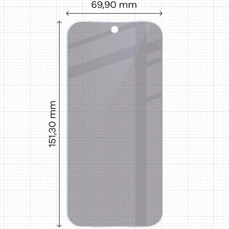 Hybridglas mit Privatschutzfilter für Google Pixel 9a, Bizon Hybrid Shadow, Matt