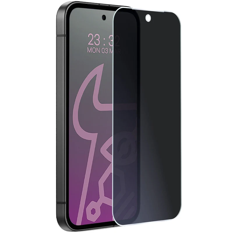 Hybridglas mit Privatschutzfilter für Google Pixel 9a, Bizon Hybrid Shadow, Matt